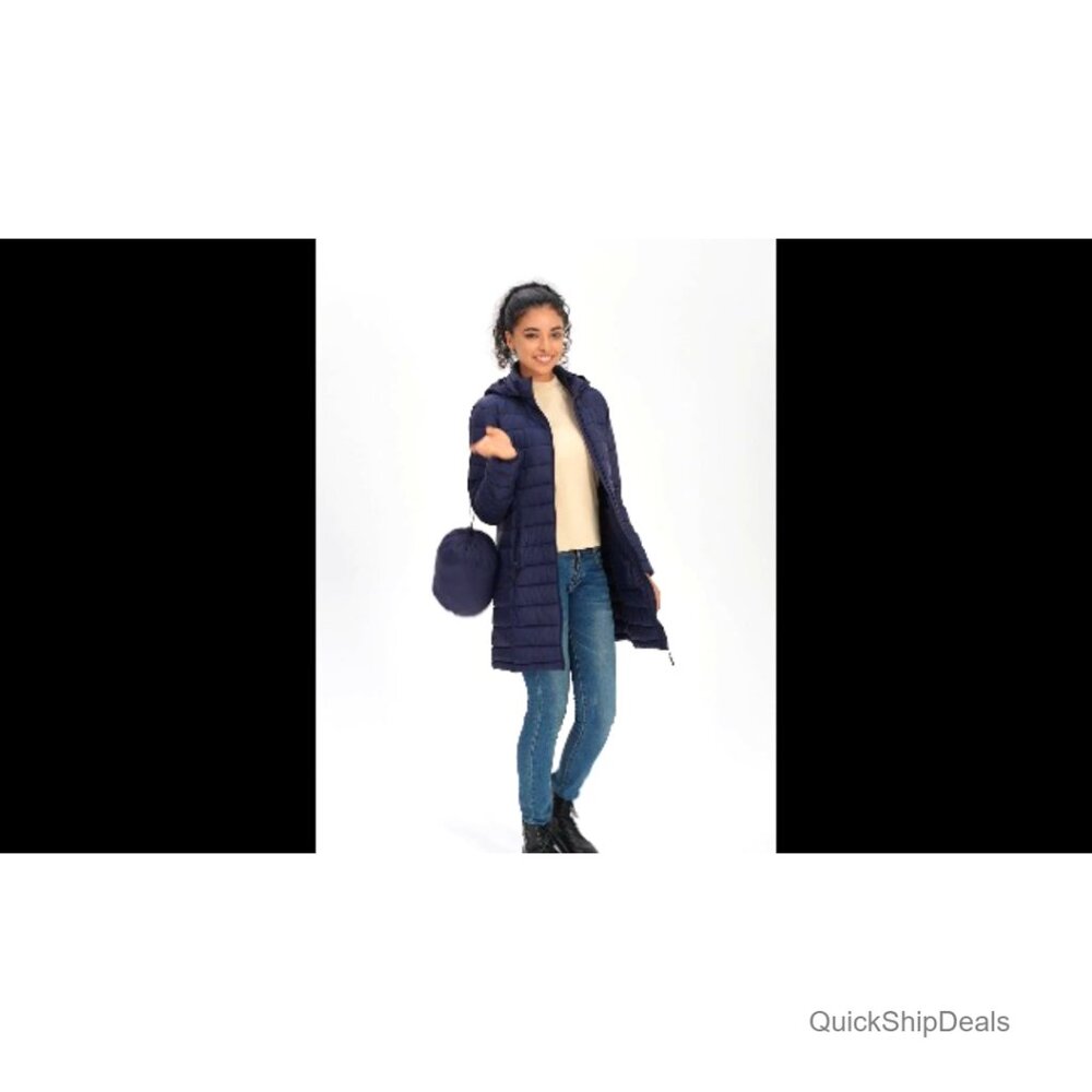 Lightweight Packable Puffer Coat with Detachable … - image 6